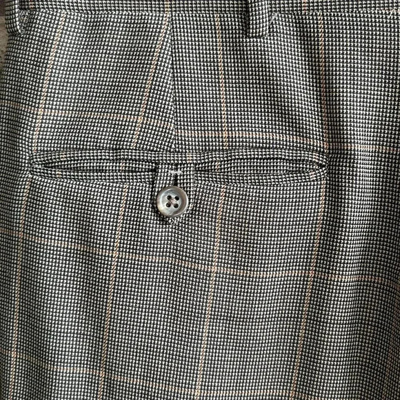 Polo Ralph Lauren Men’s Brown Plaid Mohair Wool Blend Slacks Size 34 Waist - Picture 3 of 7